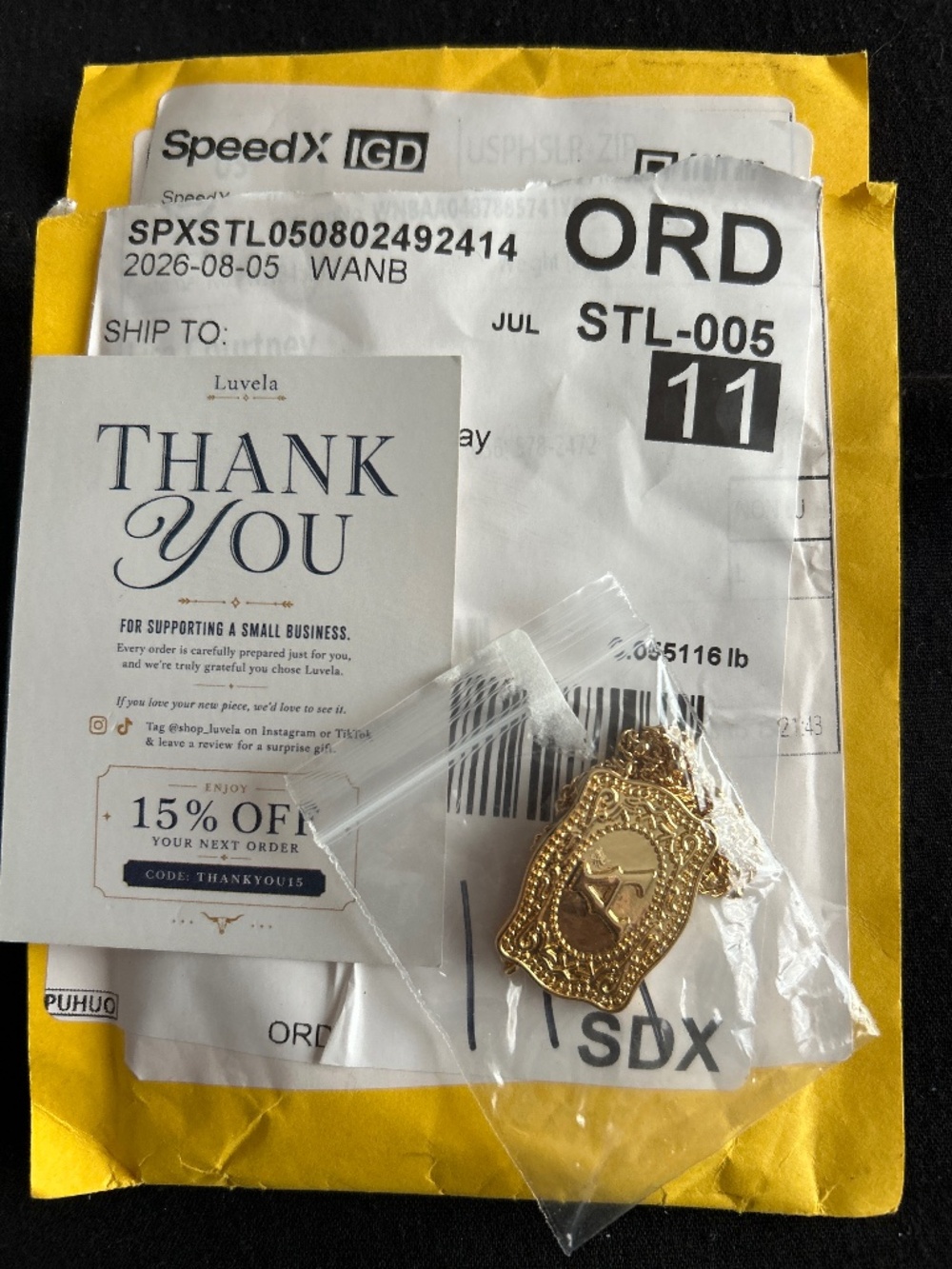Gold necklace “A”